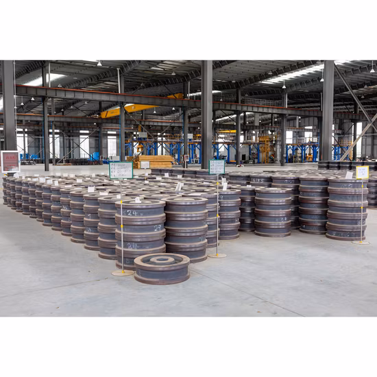 Rueda de alta precisión Ruedas de acero forjado Rueda para grúa aérea y riel para grúa